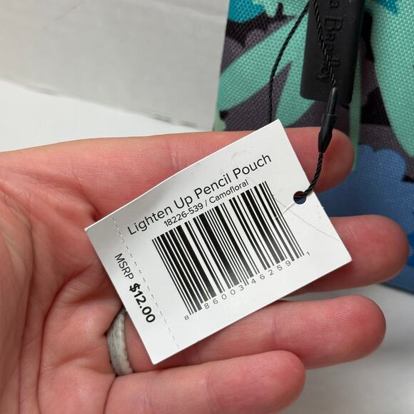 Vera Bradley Lighten Up Pencil Pouch Camofloral Print NWT - Picture 2 of 4